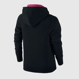 NIKE - GIRL’S GRADE SCHOOL FLEECED PULLOVER GRAPHIC HOODIE (BLACK | PINK)