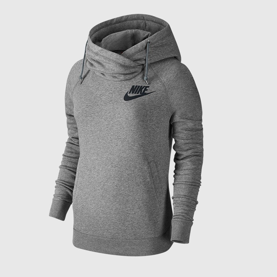 NIKE - RALLY FUNNEL NECK HOODIE (GREY) click on Free shipping to check –  kicksusa